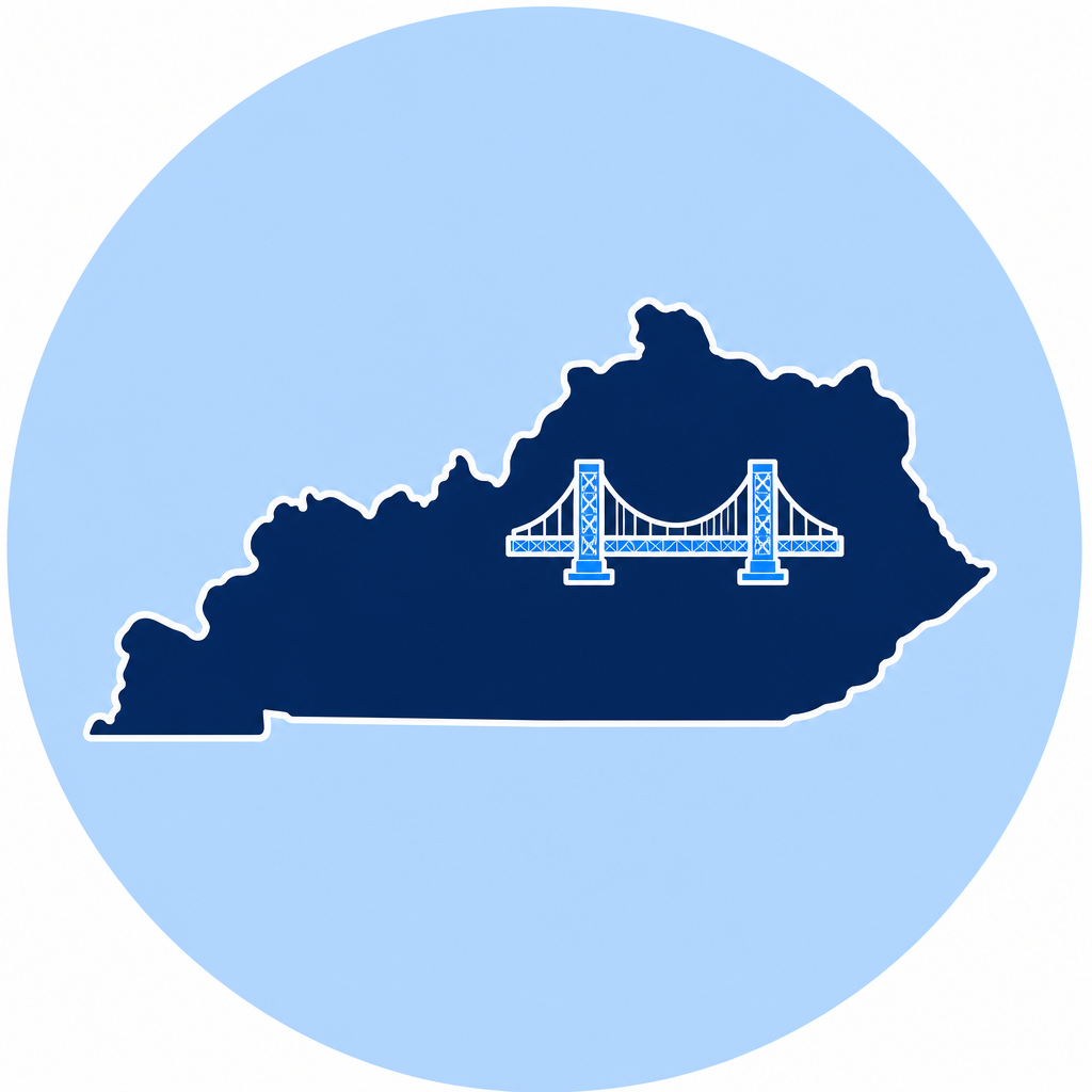 BidBridge KY logo: Kentucky outline with a bridge